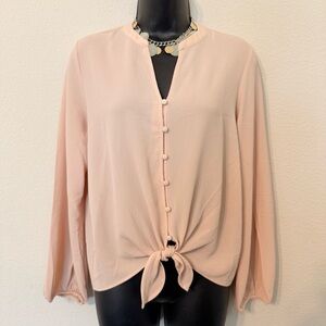 Olive & Oak Warm Sand Knot Blouse